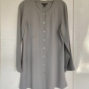 Eileen Fisher 100% Silk Tunic Blouse Size S/P